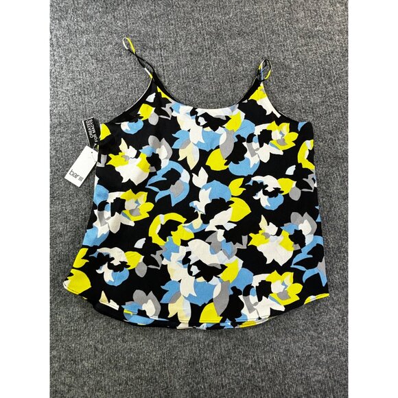 Bar III Women's Ssize Medium Navy  multi color  Sheer Lined Printed Scoop Neck C - Picture 8 of 8